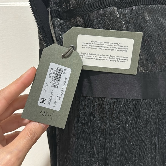 All Saints. Alani lace dress. Size 8. Black. NWT - Picture 8 of 9